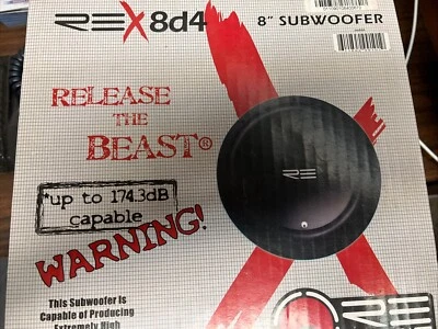 RE Audio REX 8 D4 8" Subwoofer. 2000 Watts Power Handling. - Image 1 of 3