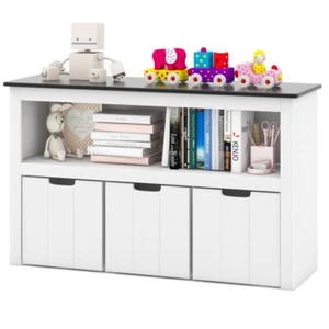 Kids 3-Drawer Toy Storage Cabinet Chest Large Storage Child Cube Shelf Playroom - Picture 1 of 12