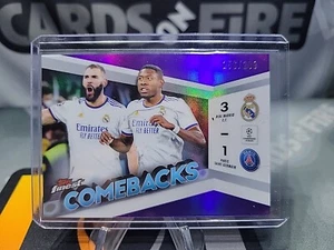 2023-24 Topps Finest UEFA Finest Comebacks púrpura/299 #FC-1 Real Madrid vs PSG - Imagen 1 de 3