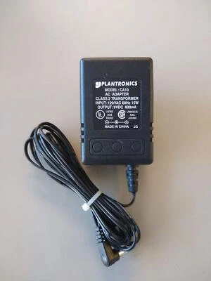 Plantronics CA10 AC Adapter 9VDC 800mA - Image 1 of 3