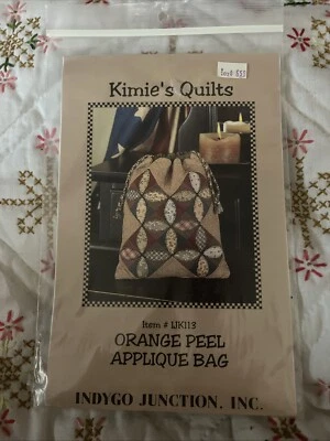 New Indygo Junction, Inc Kimie's Quilt Orange Peel Applique Bag Pattern IJK113 - Image 1 of 3