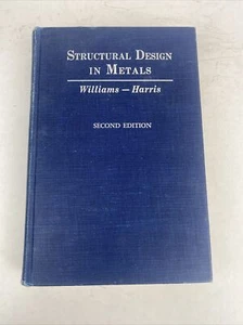 1949 Structual Designs In Metals By C Williams  &  E. Harris HC - Picture 1 of 12