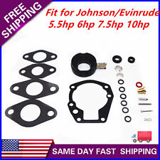 Carburetor Rebuild Carb Repair Kit for Johnson/Evinrude 5.5hp 6hp 7.5hp 10hp (Fits: Evinrude)