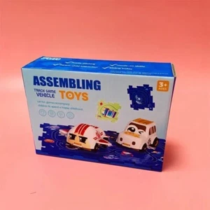 14 Pcs Diy Assembly The Railway Track Electronic Kid Car Puzzle Sets - Picture 1 of 1