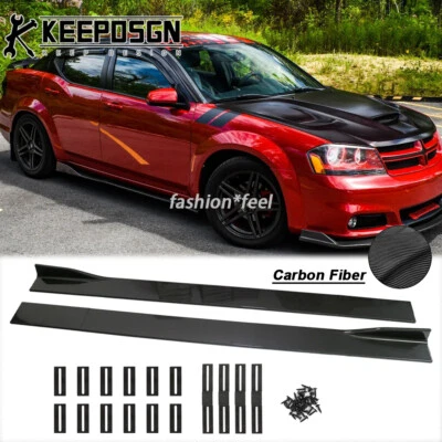 CARBON Side Skirts Splitter Body Parts Extension for Dodge AVENGER sxt se es r/t Foto 1 de 4