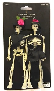 Day of the Dead Los Muertos Skeleton 6" Figure Bride Broom Diorama Ornament - Picture 1 of 4