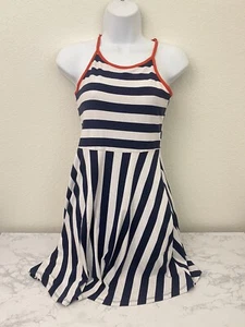 Epic Treads Sleeveless Dress Girls L Pullover Blue Striped Spaghetti Strap R - Picture 1 of 4