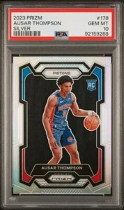 2023-24 Panini Prizm #178 Ausar Thompson Silver RC PSA 10 GEM MT Rookie Detroit - Picture 1 of 2