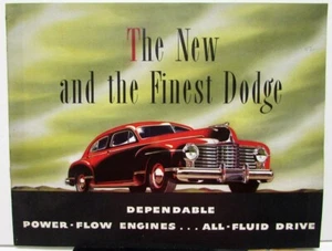 1942 Original Dodge Color Sales Brochure Coupe Brougham Sedan - Picture 1 of 9