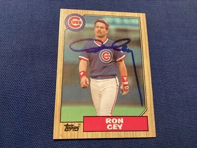 RON CEY CHICAGO CUBS 3B,SIGNED, MINT SIGNED 1987 TOPPS CARD # 767/ FREE POSTAGE! - Image 1 of 4