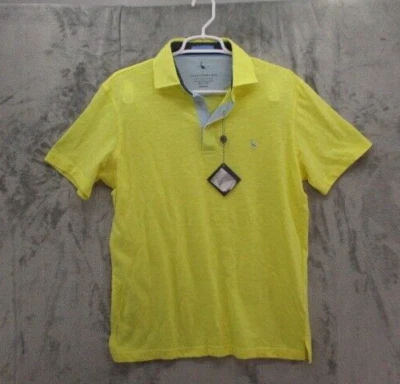 NOVA Camisa Polo Masculina Tailorbyrd Amarela Média Desempenho de Golfe Casual Nova Com Etiqueta - Imagem 1 de 4
