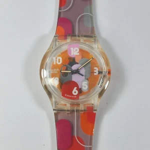 Swatch Watch Jelly Pink Nostalgy SUJK127 Transparent New Open Box Y2k Vintage - Picture 1 of 13