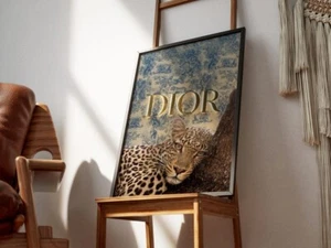 Leopard Print, Poster, Fashion Brand Poster, Printable Wall Art, Designer Poster - Picture 1 of 8