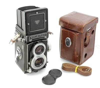 Rolleiflex T3 White Face, with Xenar 75mm f/3.5 Lens, Case & Cap - Image 1 of 4