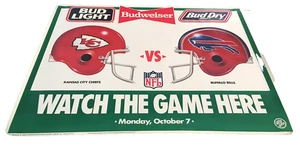Póster Monday Night Football 1991 Kansas City Chiefs vs Buffalo Bills 23x30 - Imagen 1 de 3