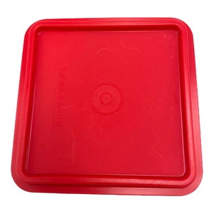 Tupperware Replacement #1315-7 Red Sqaure Lid 5" - Picture 1 of 8