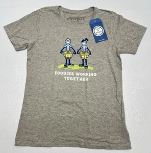 Life is Good Women’s Foodies Working Together Heather Gray New Small - Picture 1 of 9