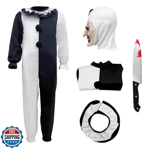 Art the Clown Horror Costume for Kid Scary Killer Clown Costume Halloween Cos - Picture 1 of 5