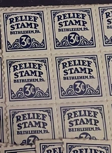 Bethlehem PA 3 Cent Private Charity Cinderella Stamps 1930’s - Picture 1 of 2