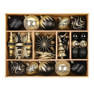 80 Teile Weihnachtskugeln Ornamente Set, Modern Licht Luxus Geschenkset, Shat... - Bild 1 von 8
