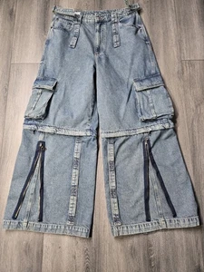 zara flared cargo jeans men SIZE 32 - Picture 1 of 21