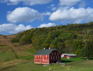 Red Barn 0647 - 11" x 14" Color print 16" x 20" Double Mat by Rob Power - Picture 1 of 3