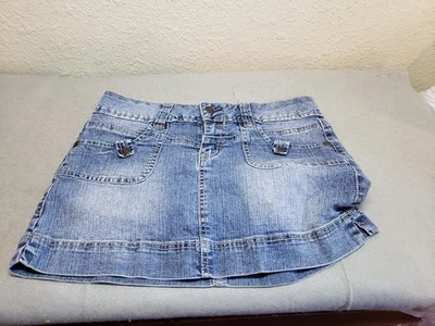 Falda Denim Hidráulica Y2K VINTAGE Talla 7/8 tiro bajo 4 bolsillos, usada, en muy buena condición Foto 1 de 4