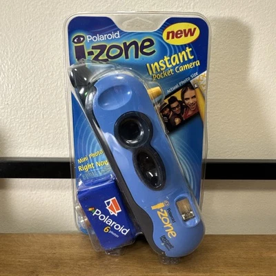 NOS 1998 Polaroid I-Zone Instant Pocket Mini Photo Camera Blue NIP SEALED - Image 1 of 4