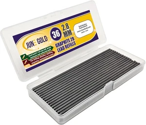 Juni Gold 36 Stück, 2,8 mm 2B Blei 36 Stück (1er Pack), 2b Graphit  - Bild 1 von 5