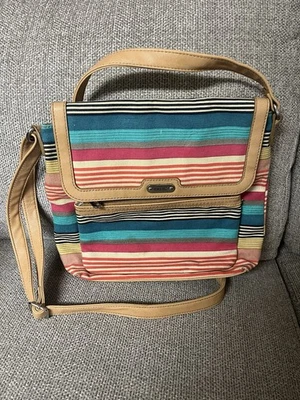 Реликвия женщин сумка через плечо многоцветный в полоску регулируемый ремень сумочки - Изображение 1 из 4