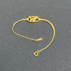 Vintage AVON Armband Special Sparkle Initiale mit goldfarbenen Strasssteinen 7,5" EUC - Bild 1 von 3