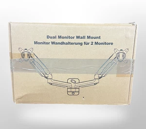 Open Dual Monitor Wall Mount Gas Spring Monitor Arm for 2 Screens up to 32 inch - Picture 1 of 1