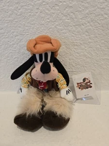 Disney Parks Goofy Cowboy Plüsch 9 Zoll Frontierland Souvenir Vintage/nicht mehr produziert Neu mit Etikett - Bild 1 von 8