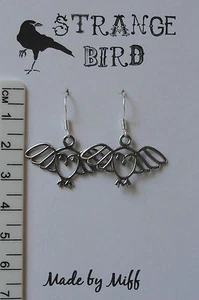 Owl along the watchtower! earrings owl bird birds cute funky avian goth - Picture 1 of 3