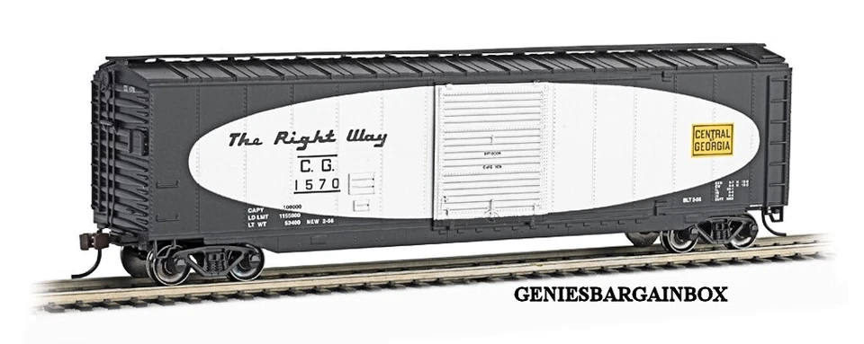 HO Scale CENTRAL OF GEORGIA 50' Sliding Door Box Car New in Box BACHMANN 19401 - Image 1 of 1