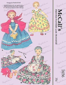 Vintage Topsy Turvy Rotkäppchen, & Oma Puppe Schnittmuster -reproduziert - Bild 1 von 2