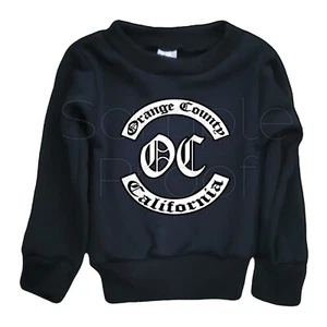 Baby Infant New Born Sweatshirts Round OC California Halloween Funny Horror - Picture 1 of 2