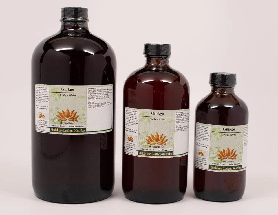  Extracto Wildcrafted Ginkgo biloba 1:1 de Golden Lotus Herbs Foto 1 de 2