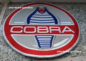 Shelby Cobra Ford Mustang Logo Huge Patch 10" muscle car sports Jersey sew on  - Picture 1 of 1