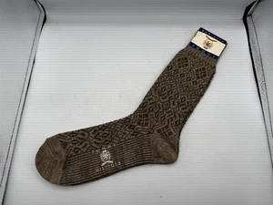 NEW VINTAGE MENS TOMMY HILFIGER DRESS TROUSER SOCKS SIZE 10-13 BROWN - Picture 1 of 5