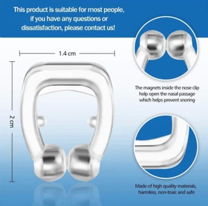 Clip Nasale Anti-Russamento con Magneti Soluzione Naturale per Respirare Meglio - Foto 1 di 6
