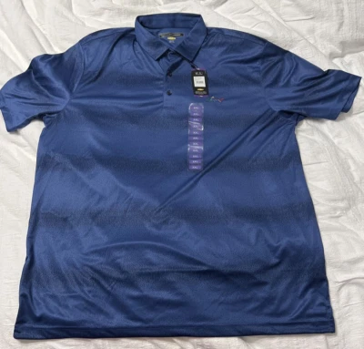 Greg Norman Mens Technical Performance Play Dry Golf Polo XXL Navy Free Ship - image 1 of 4