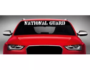 40" National Guard Car Decal Sticker Truck Windshield Banner Military 20 COLORS! - Bild 1 von 1