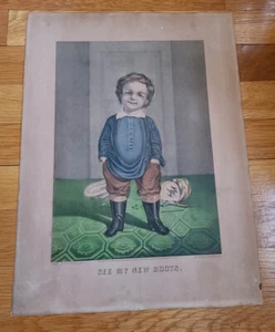 Currier & Ives Lithograph - See My New Boots - C5456, G5853 - Picture 1 of 8