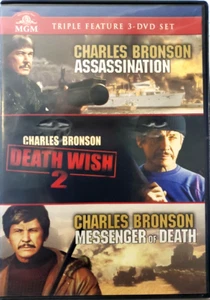 Charles Bronson Triple Feature Dvd Used Set Death Wish 2 Assassination Messenger - Picture 1 of 1