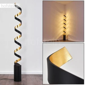 LED Design Wohn Schlaf Zimmer Leuchten Steh Lese Boden Stand Lampen schwarz/Gold - Bild 1 von 10