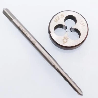 M2,5 x 0,45 mm Gewindebohrer & M2,5 x 0,45 mm Matrize Gewinde Linkshänder - Bild 1 von 4