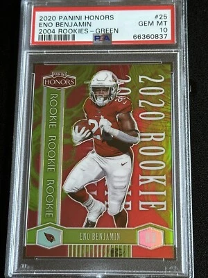 Pop 1, 2020 Panini Honors Prizm Green Eno Benjamin PSA 10 /25 Cardinals - Image 1 of 2