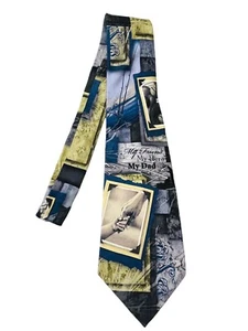 Larson SEIDE Männer KRAWATTE Mein Vater Held Vatertag Geschenk - Bild 1 von 6