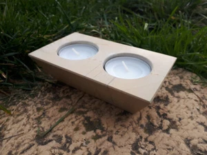 PORTACANDELE MARMO HIMALAYANO fatto mano pietra naturale cristallo soprammobile - Foto 1 di 5
